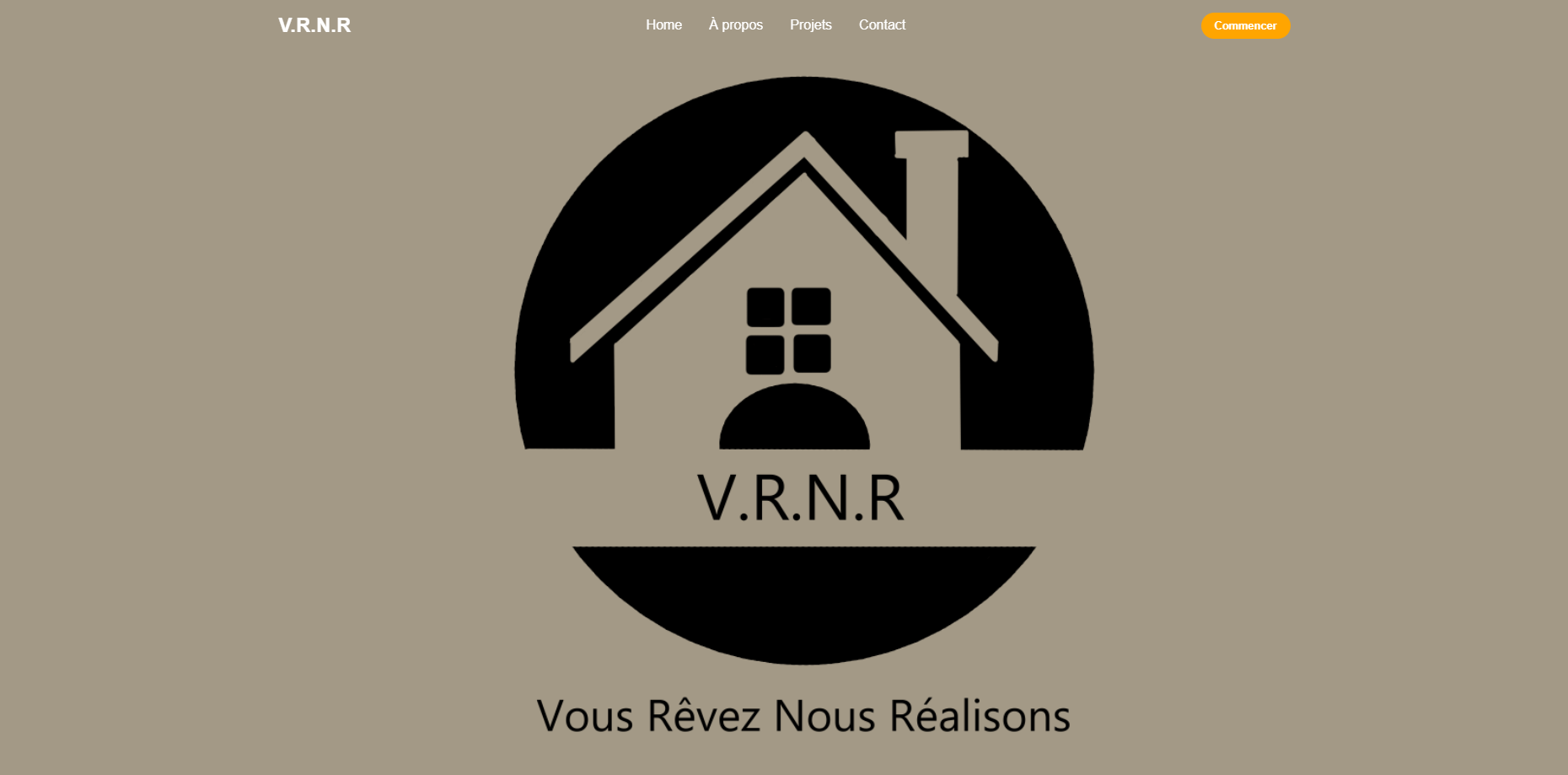 VRNR Website Screenshot - Services de rénovation et d'aménagement intérieur